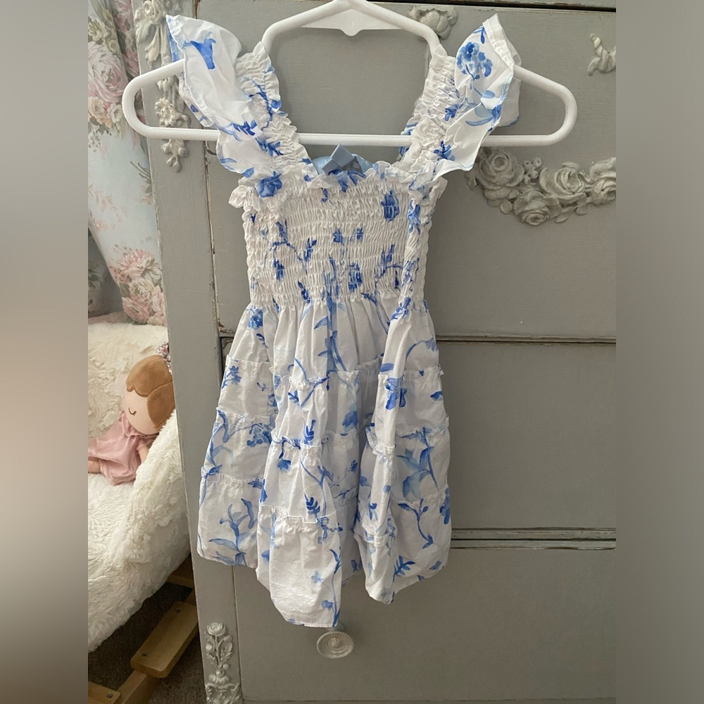 Hill House Toddler Nap Dress Blue and White